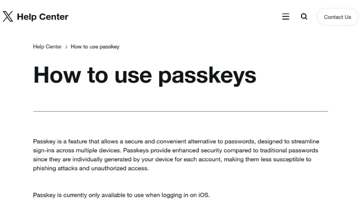 漯河苹果维修店铺分享iOS用户如何通过通行密钥(Passkey)登录 