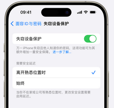 漯河苹果手机维修分享iOS17'失窃设备保护'功能是什么？ 